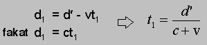 d_1 = d' - vt_o & d_1 =